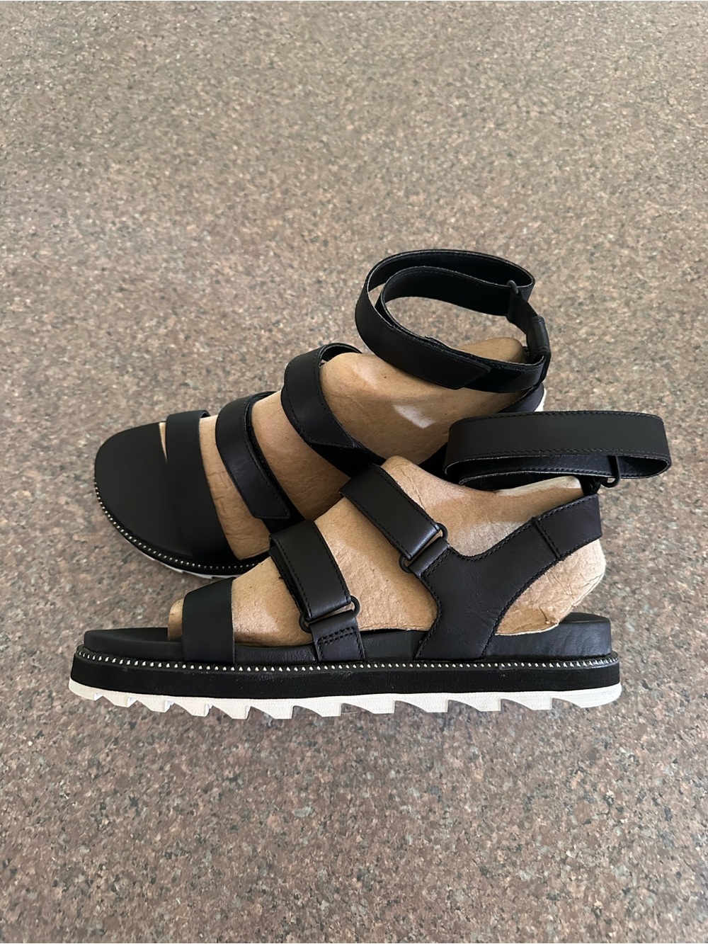 Sorel Black roaming studded Strappy Platform Sandals for Women